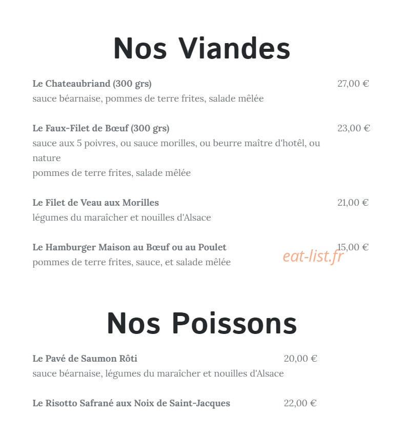 Le Petit Gourmand — carte page 5