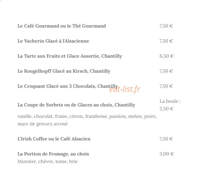 Le Petit Gourmand — carte page 6