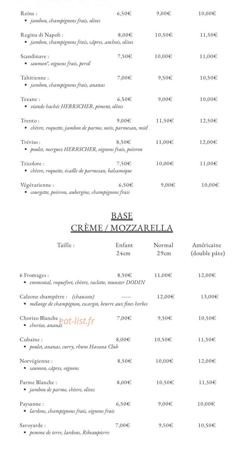 LP Lorenzo Pizza — carte page 4