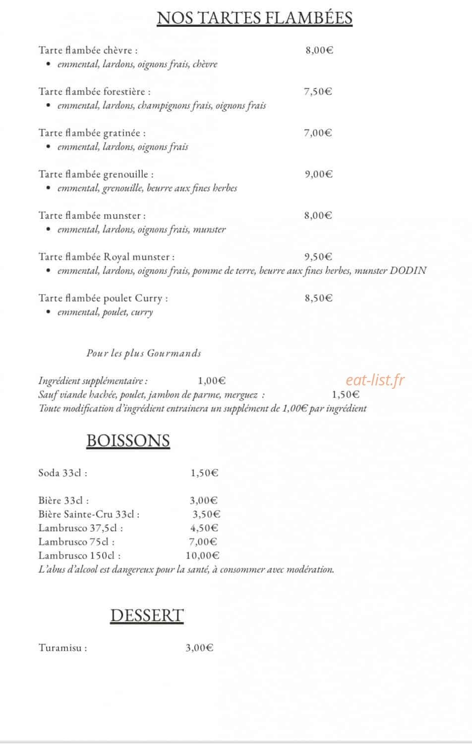 LP Lorenzo Pizza — carte page 6