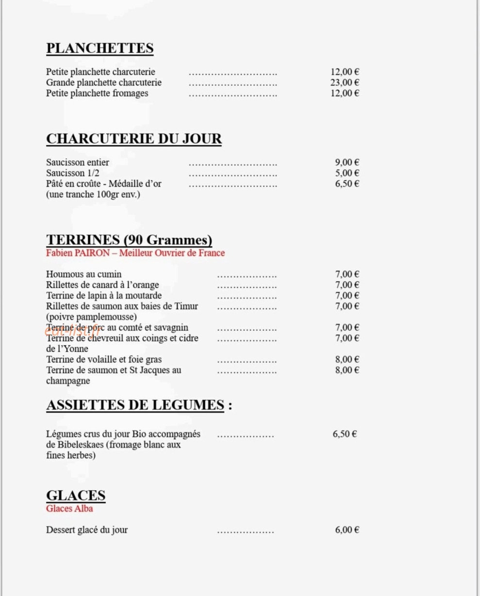 Wine Not — carte page 1