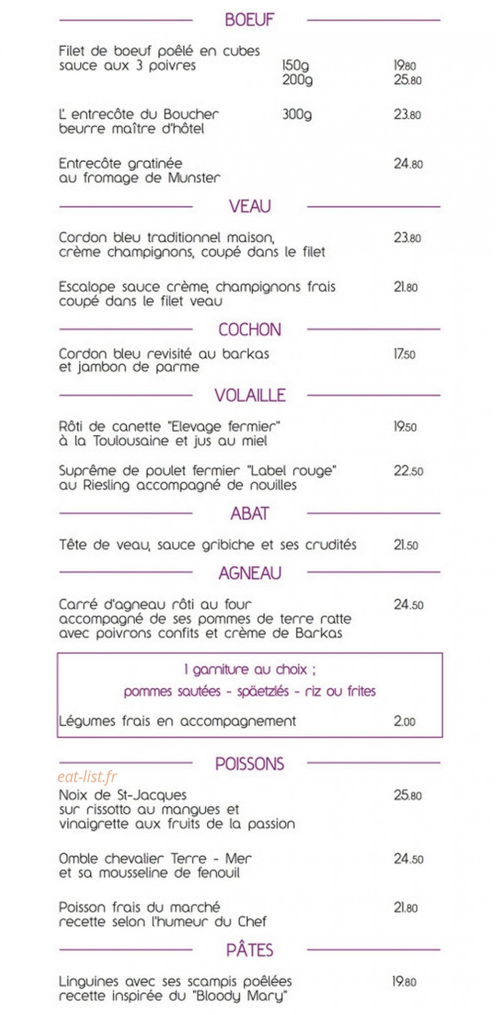 A La Grappe — carte page 7