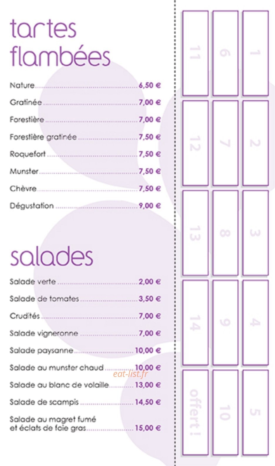A La Grappe — carte page 9