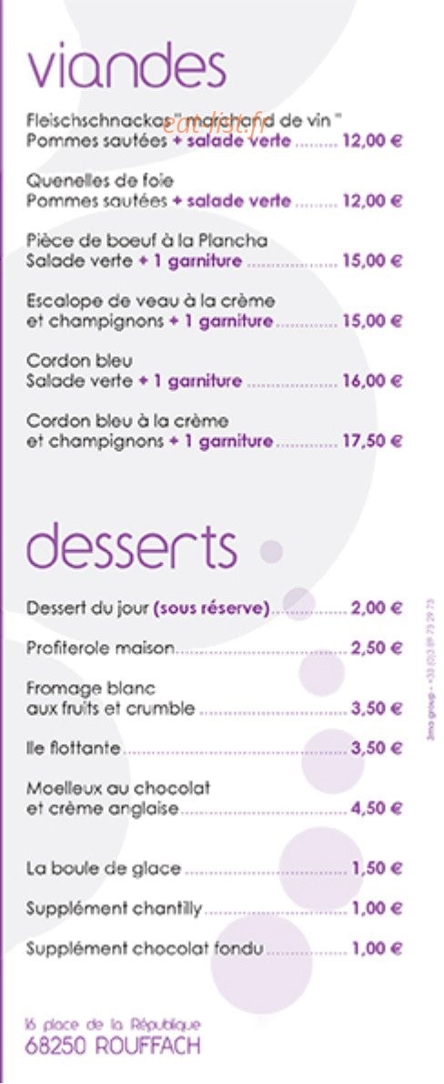 A La Grappe — carte page 10