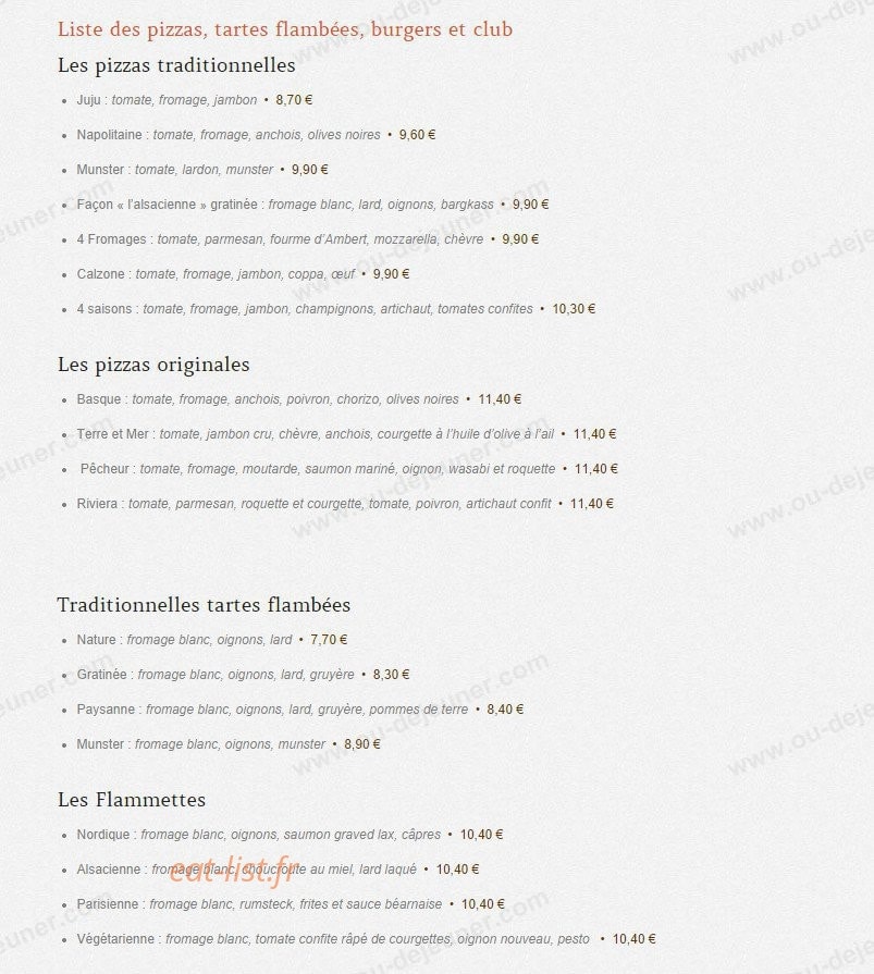 Chez Julien — carte page 4