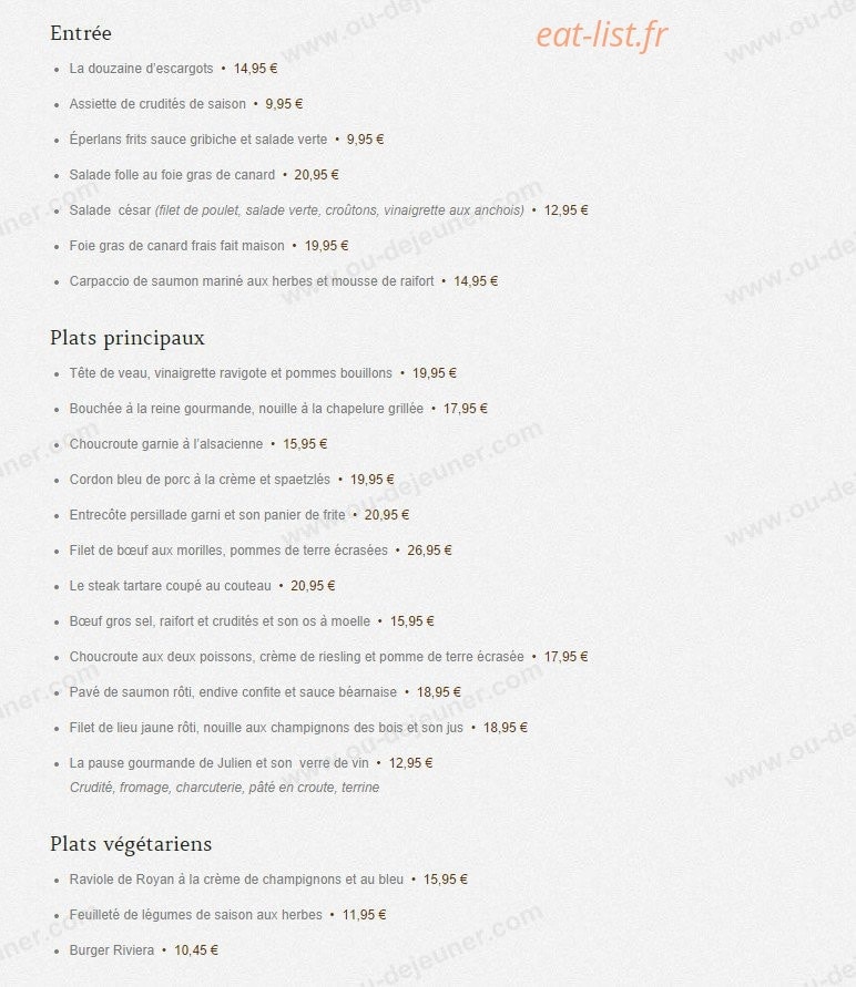 Chez Julien — carte page 3