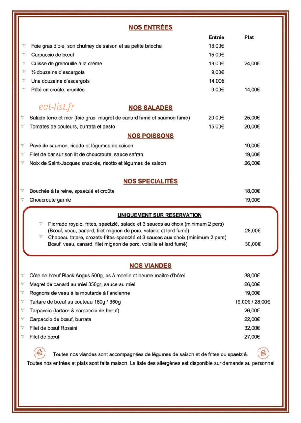 Le Kolibri — carte page 1