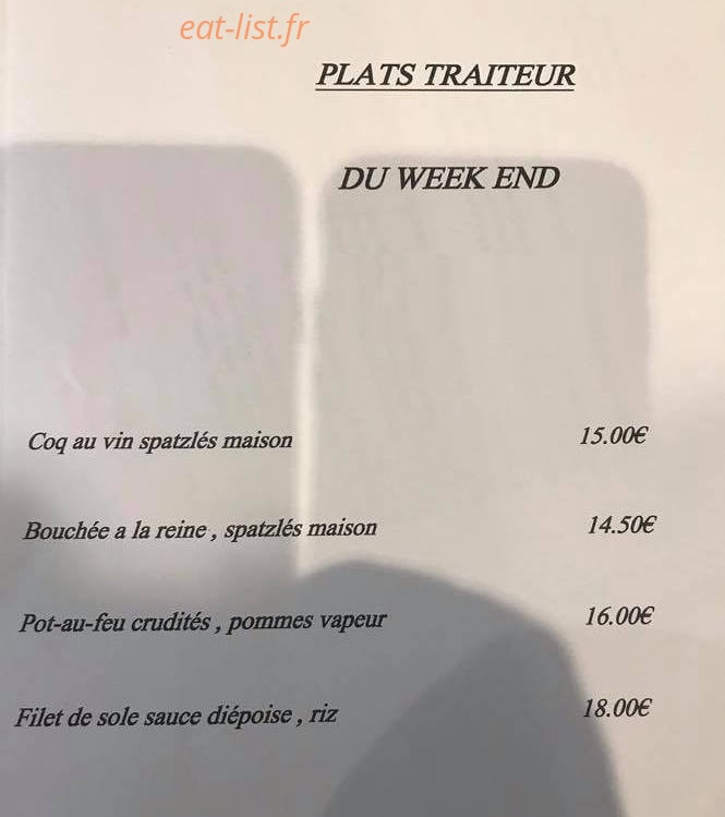 A L'Arbre Vert — carte page 1