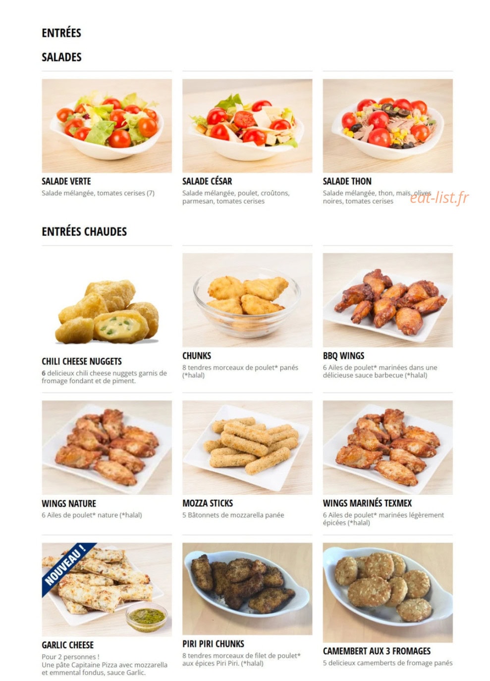 Capitaine Pizza — carte page 5