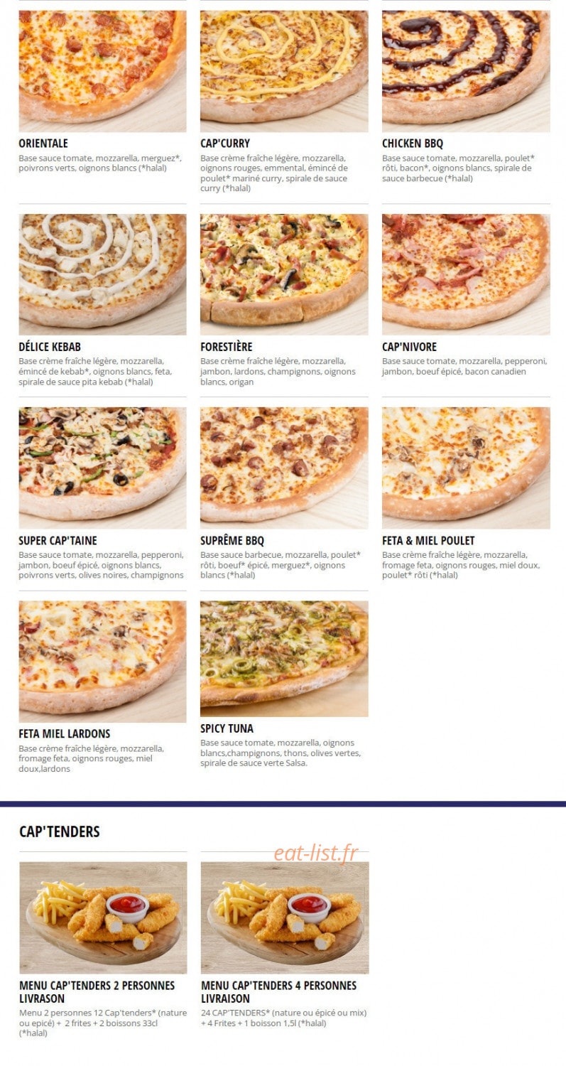 Capitaine Pizza — carte page 3