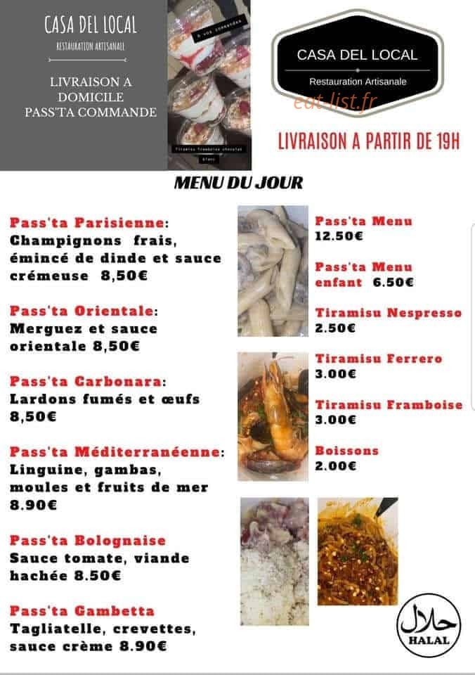 Casa del local — carte page 1