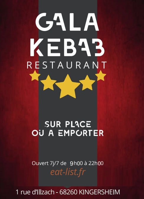 Gala Kebab — carte page 1