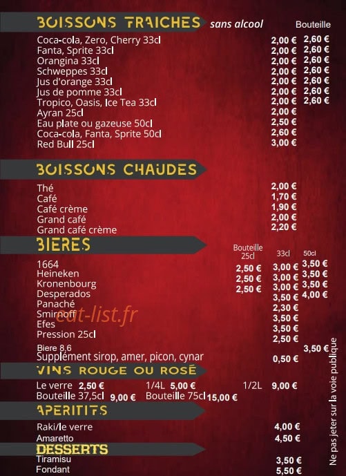 Gala Kebab — carte page 4