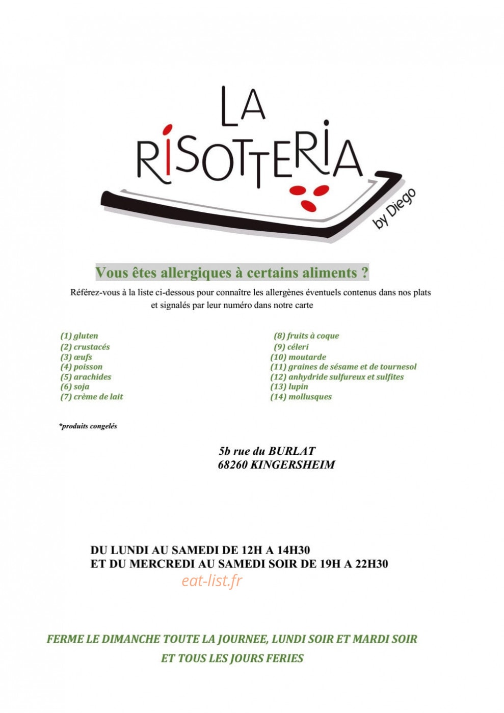 La Risotteria — carte page 6