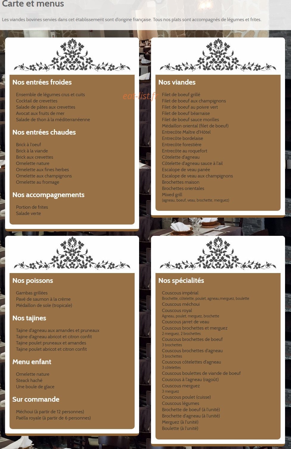 La Roseraie — carte page 1