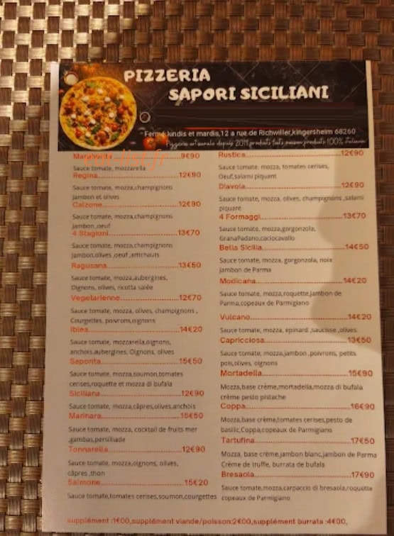 Sapori Siciliani — carte page 1