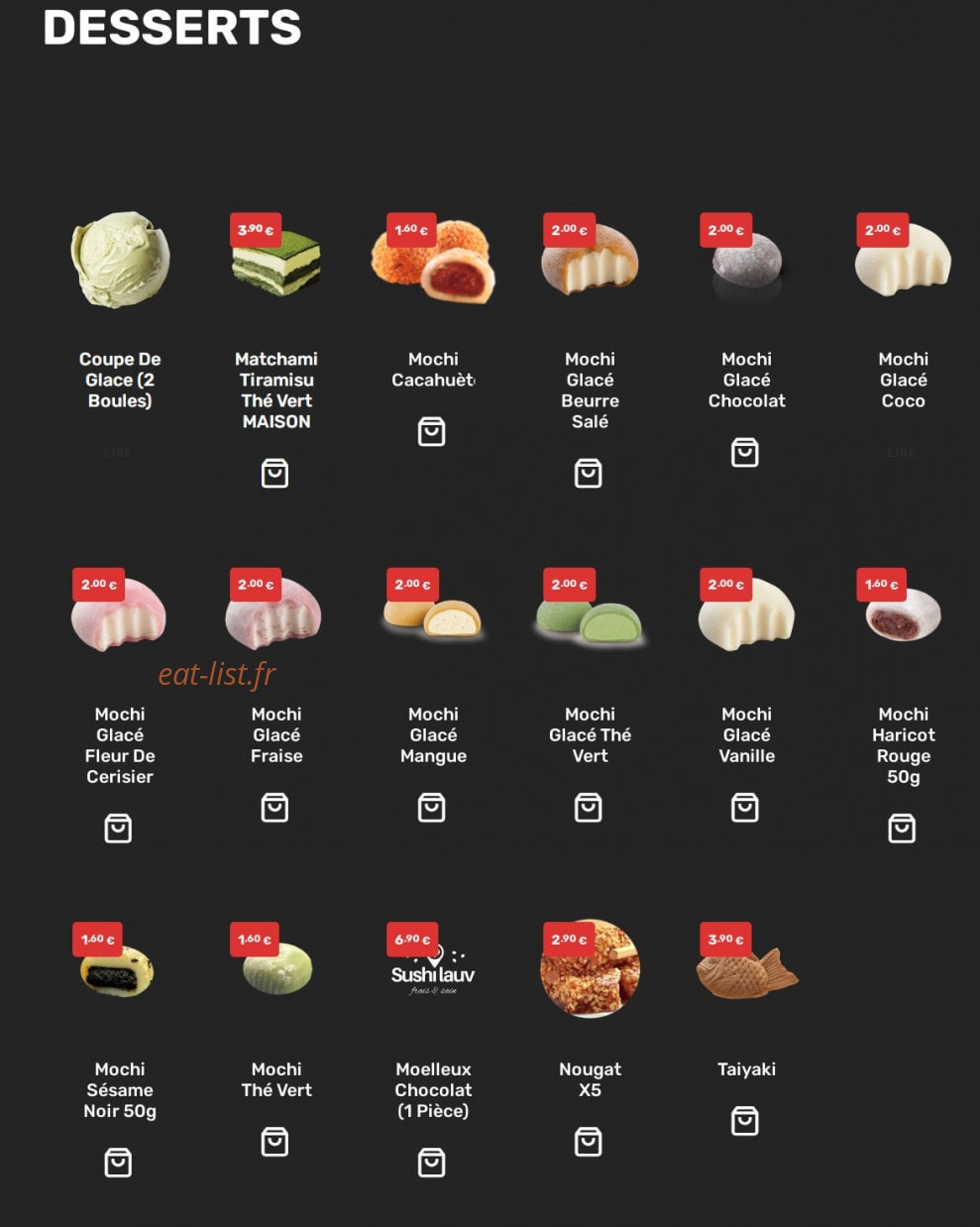 Sushi Lauv — carte page 5