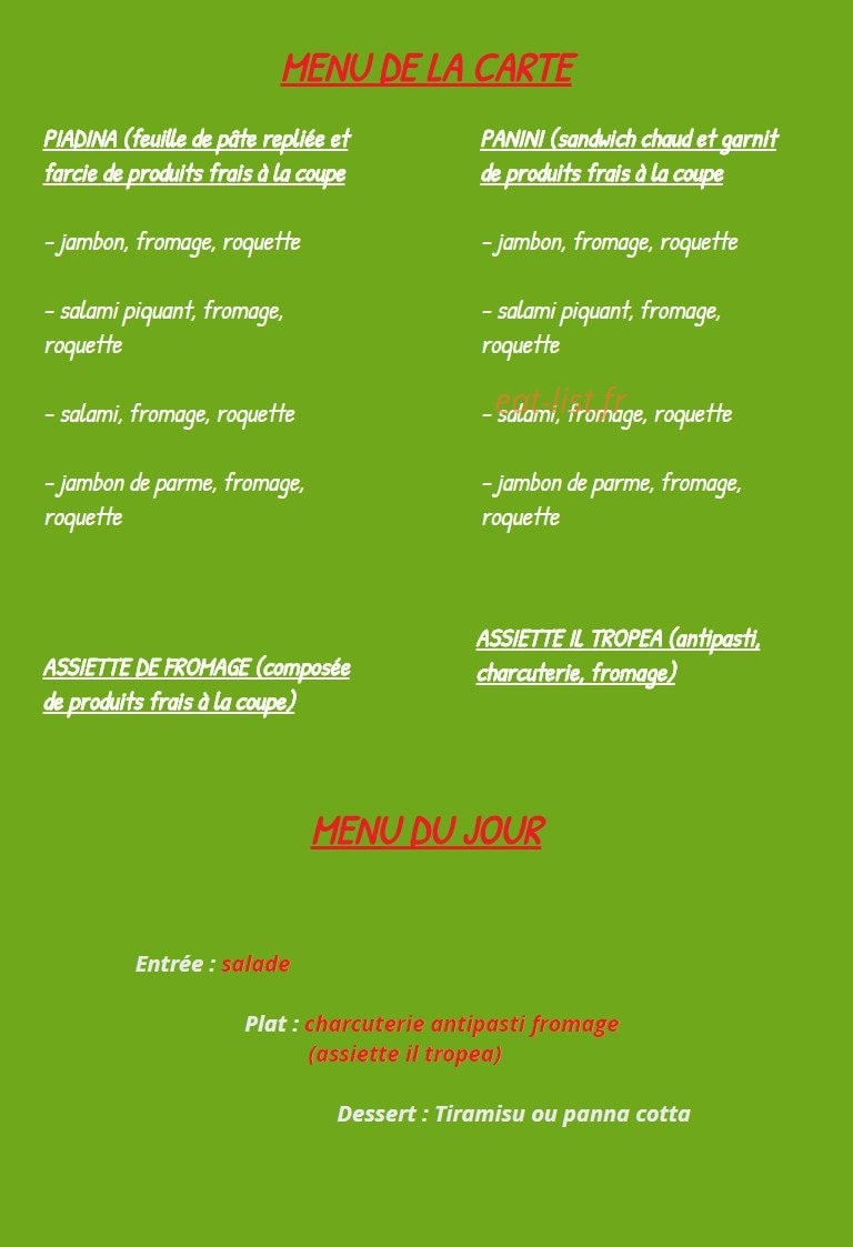 Il Tropea — carte page 1