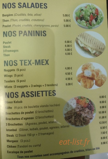 Istanbul Kebab — carte page 3
