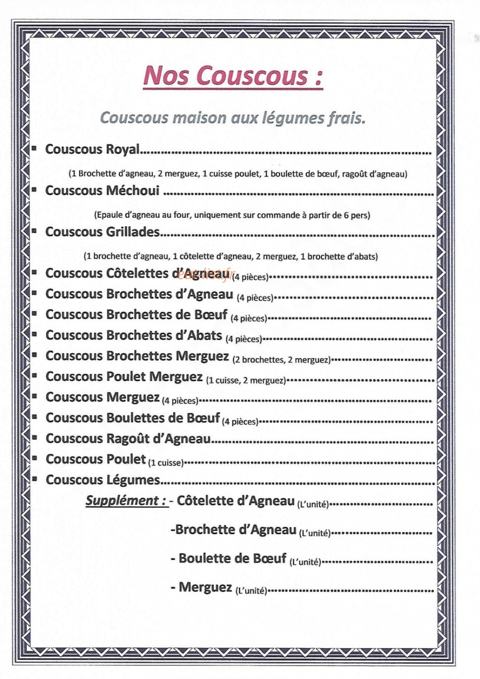 L'Ambassade — carte page 4