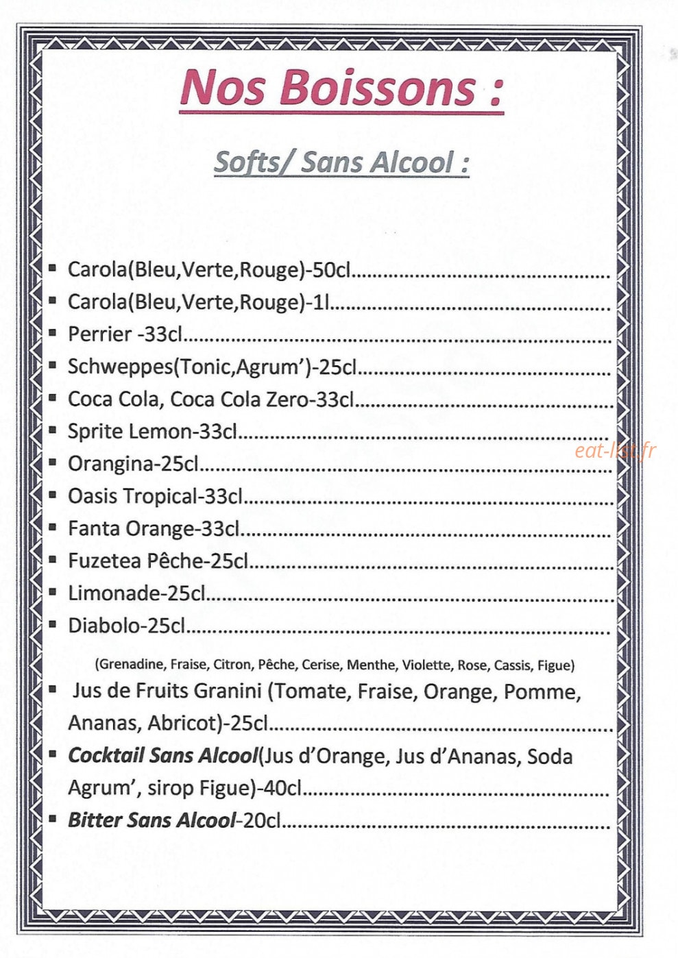 L'Ambassade — carte page 2