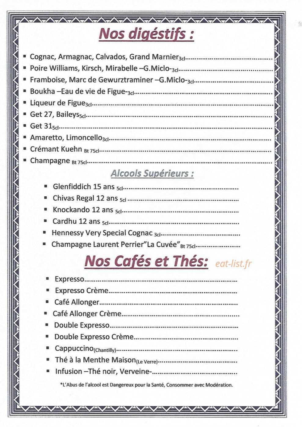 L'Ambassade — carte page 7