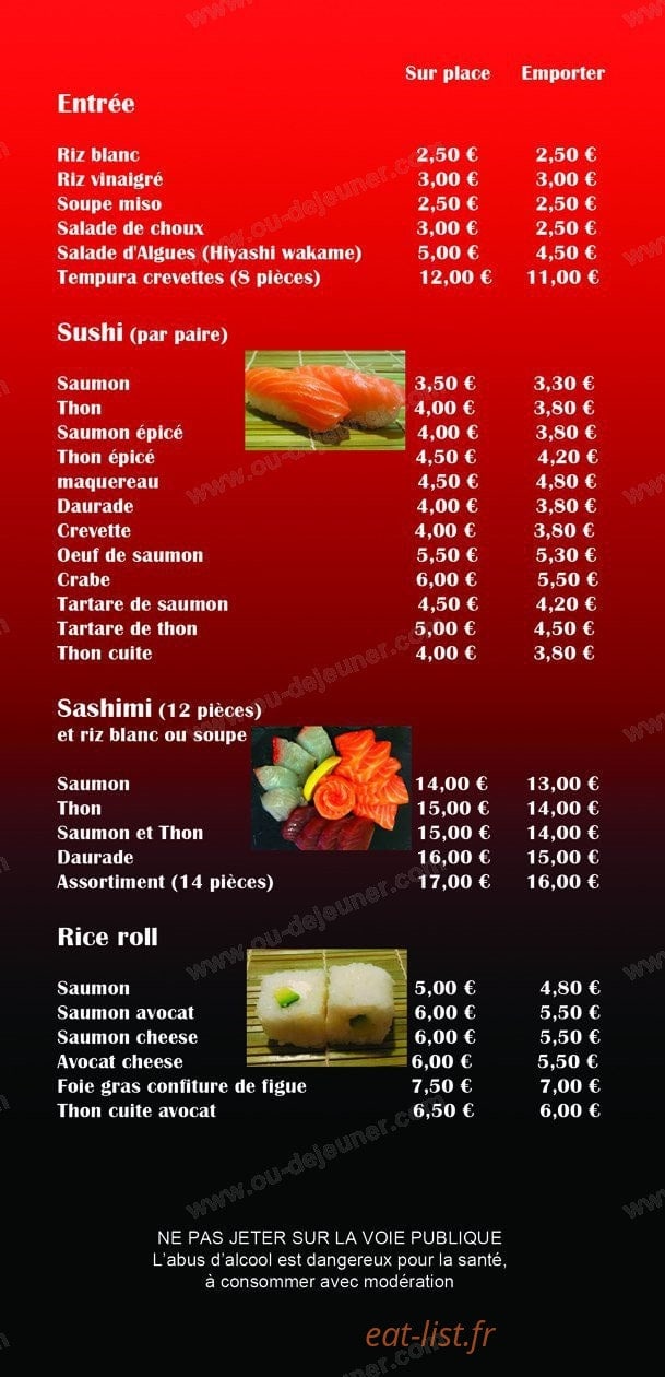 L'île au Sushi — carte page 2