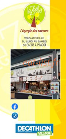 Le Zeste — carte page 1