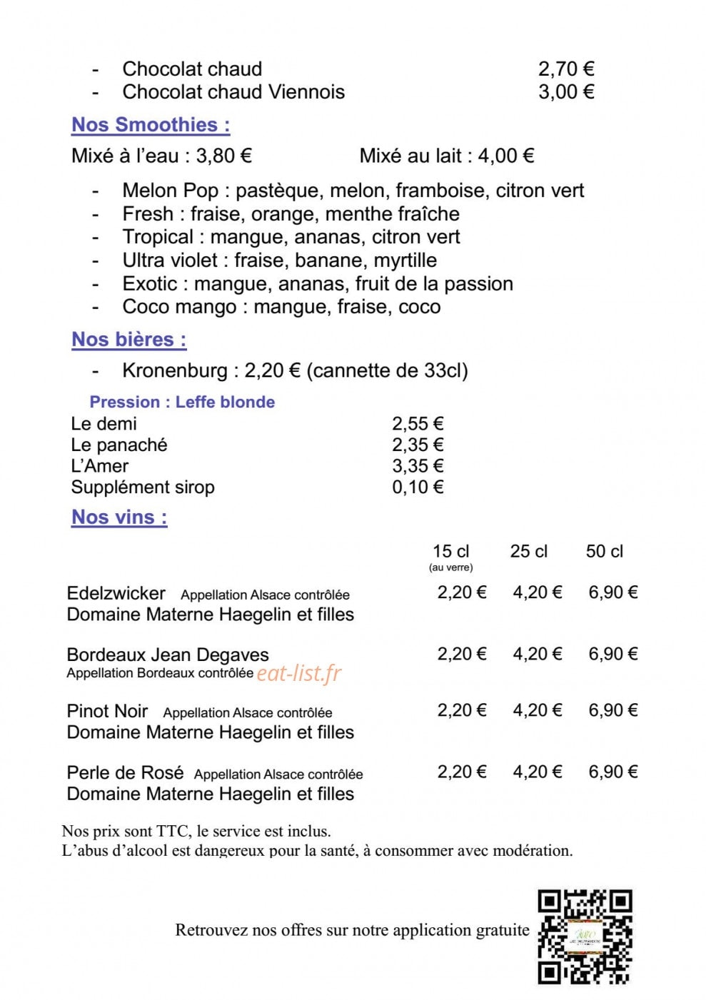 Les Mil'Saveurs — carte page 6