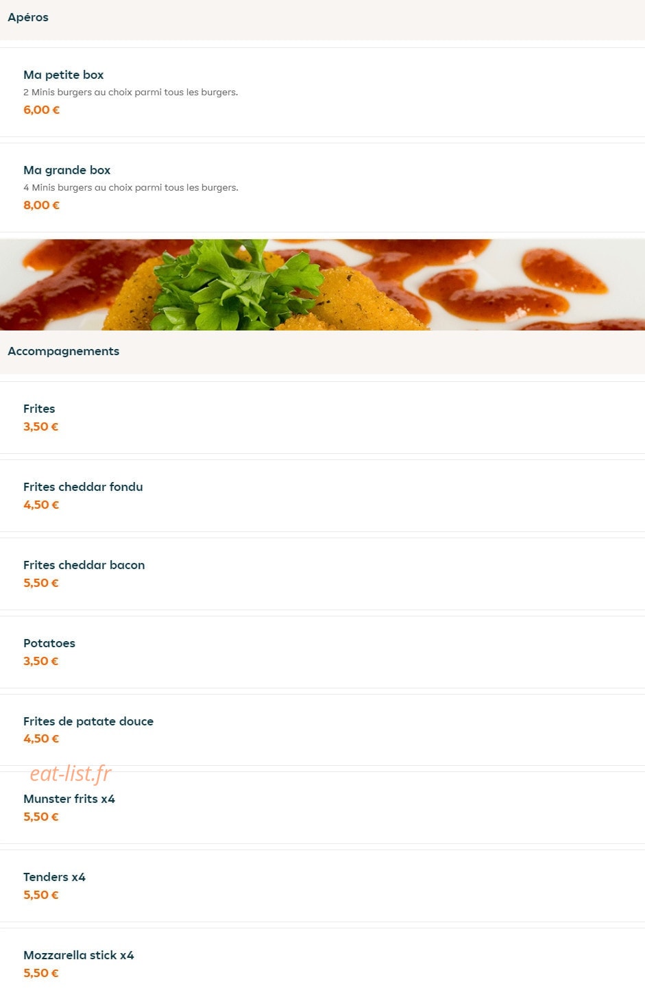 Mon Burger — carte page 6