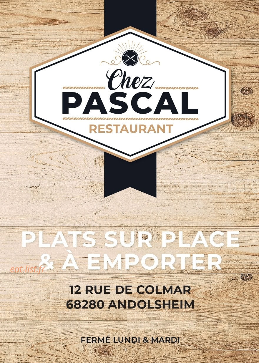 Chez Pascal — carte page 1