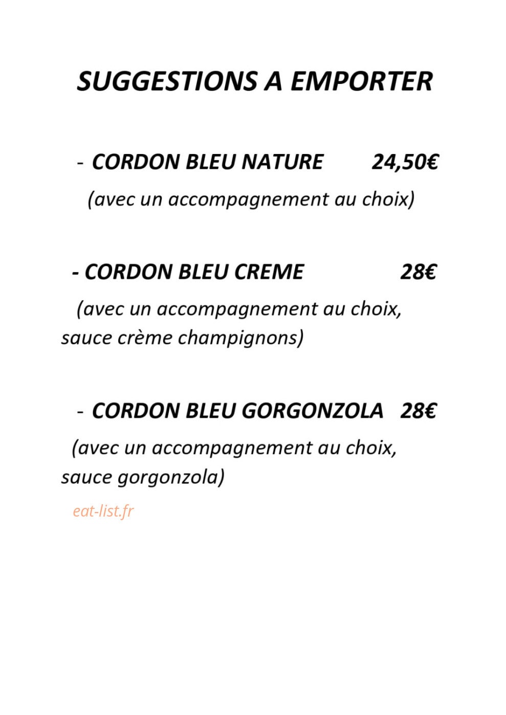 Chez Pascal — carte page 5