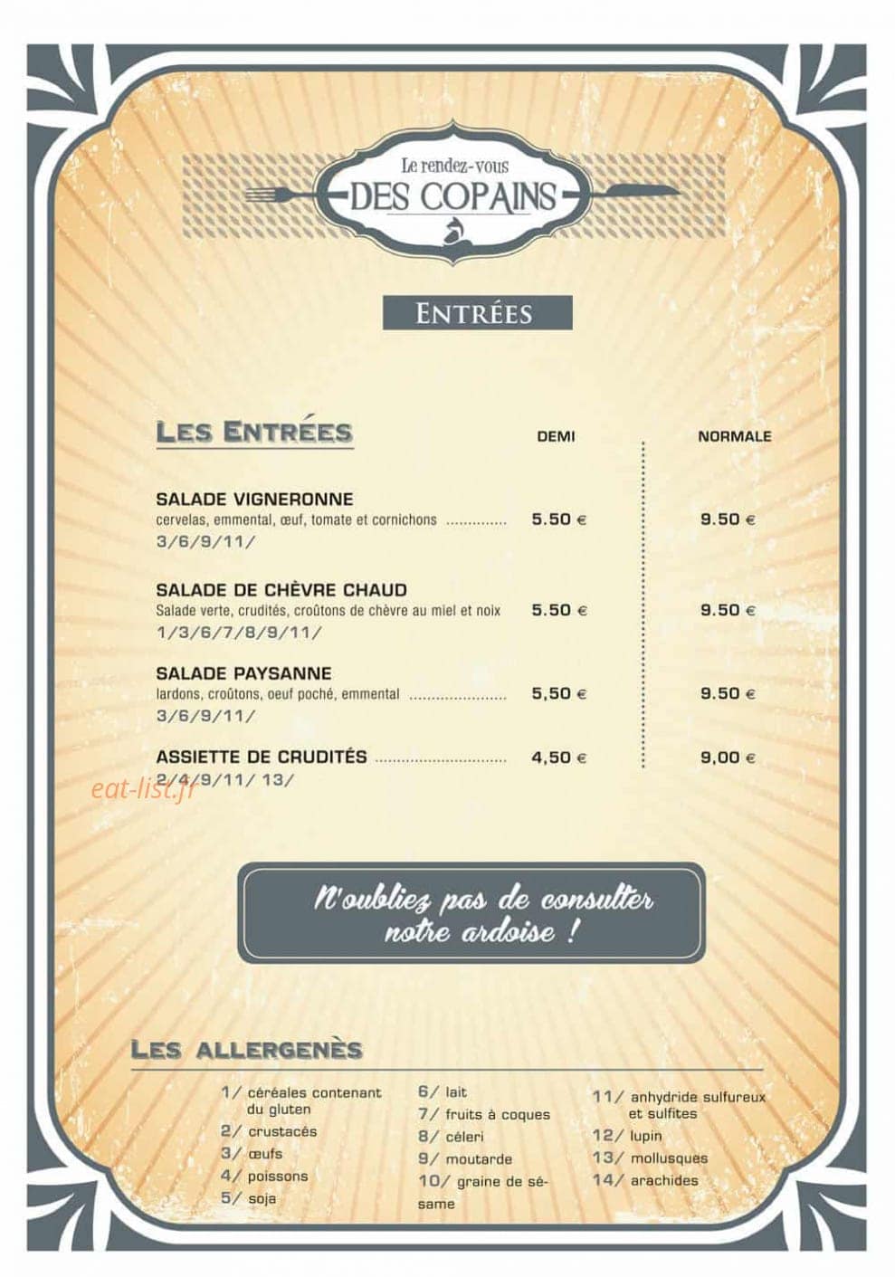 Le rendez-vous des copains — carte page 1