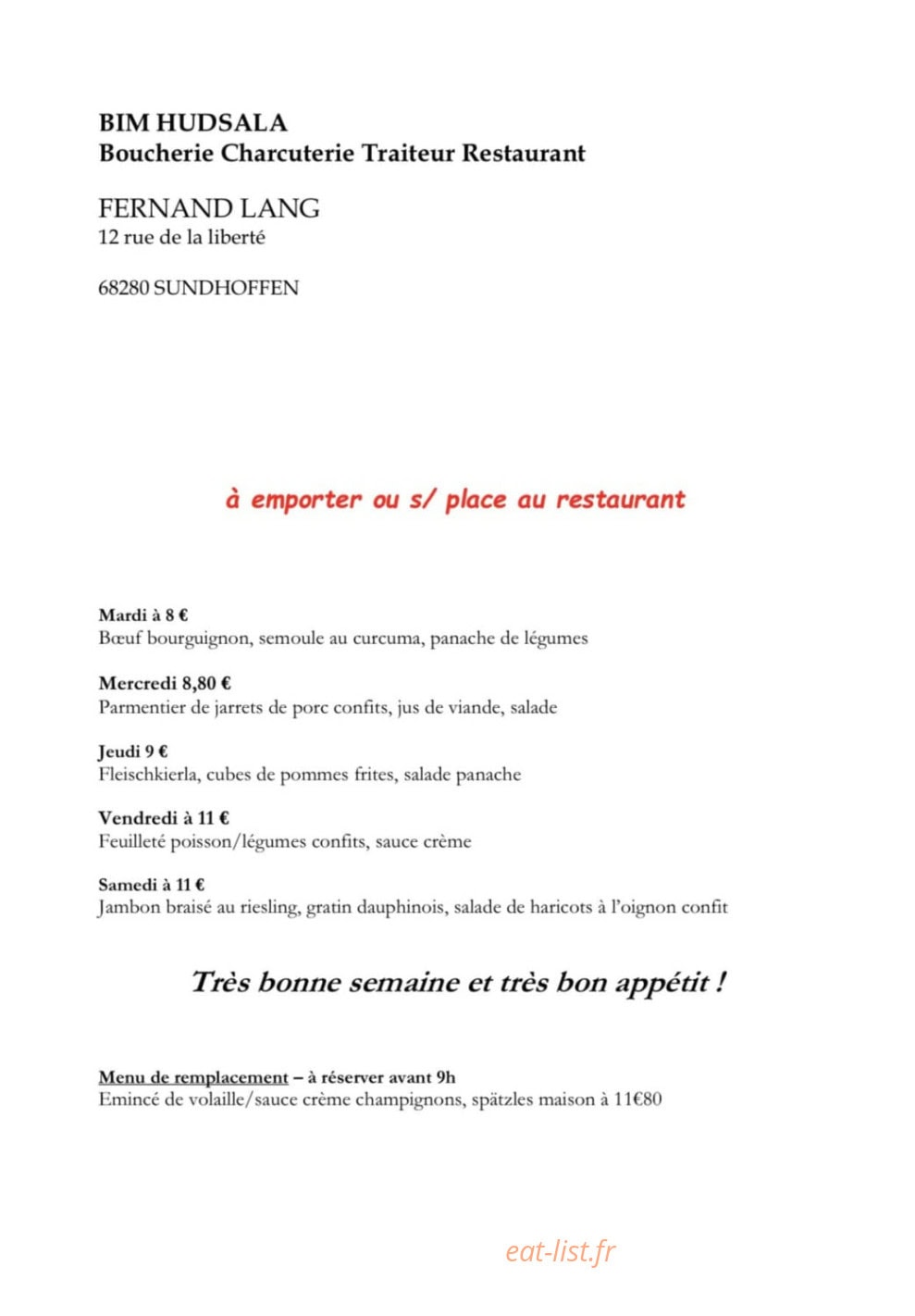 Bim Hudsala — carte page 1