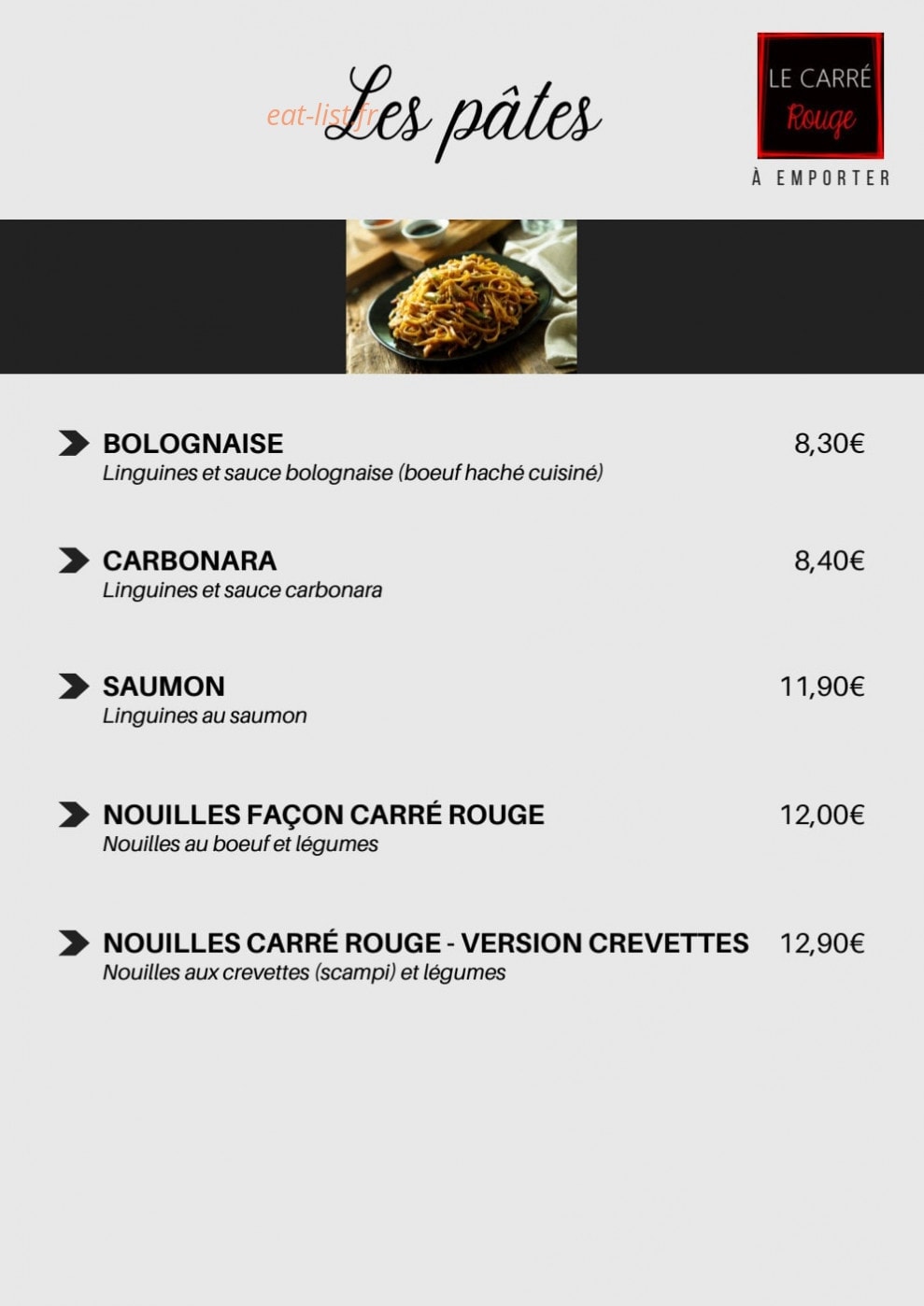 Le Carré Rouge — carte page 3