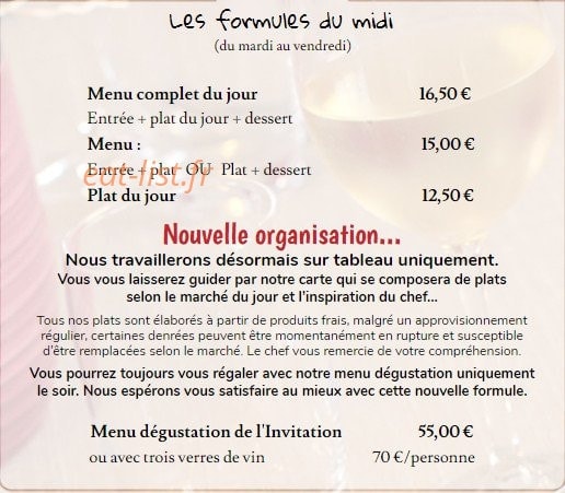 L'invitation — carte page 1