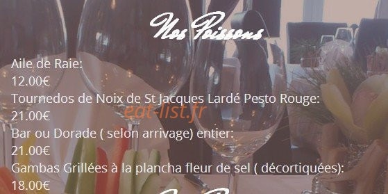 Carte et menu de La Vieille Fonderie à Masevaux-Niederbruck — les poissons
