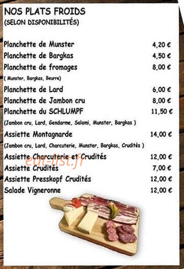 Auberge du Schlumpf — carte page 3