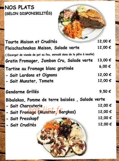 Auberge du Schlumpf — carte page 1