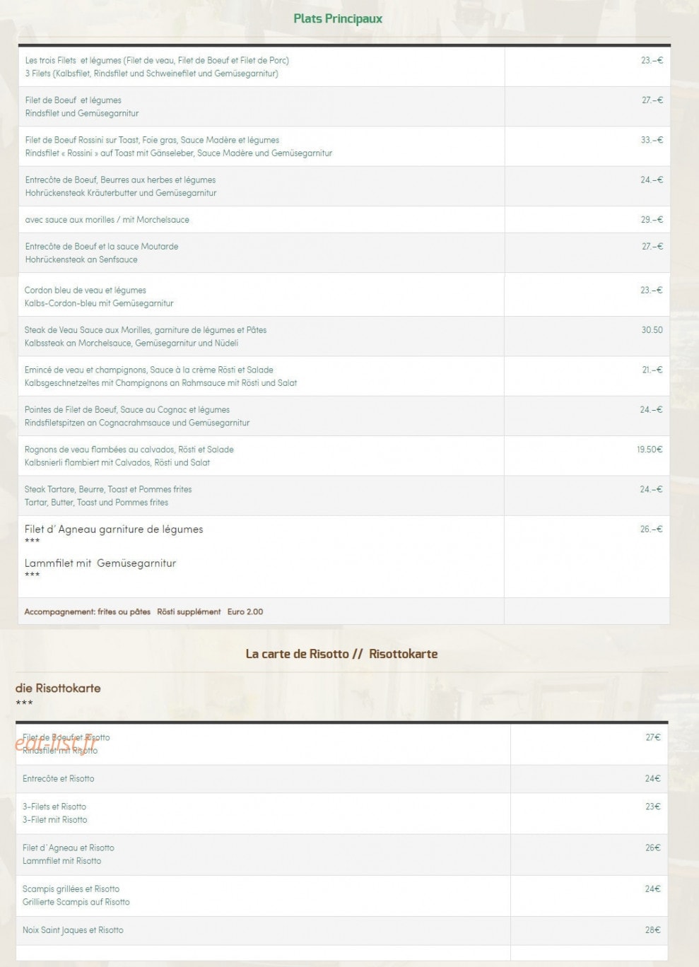 Au Tilleul — carte page 5