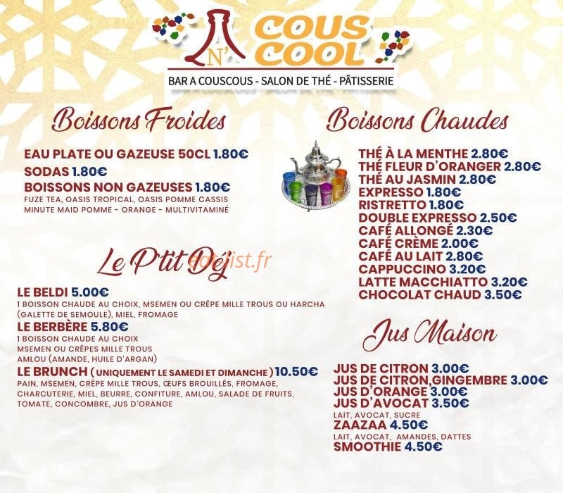 Cous N Cool — carte page 4