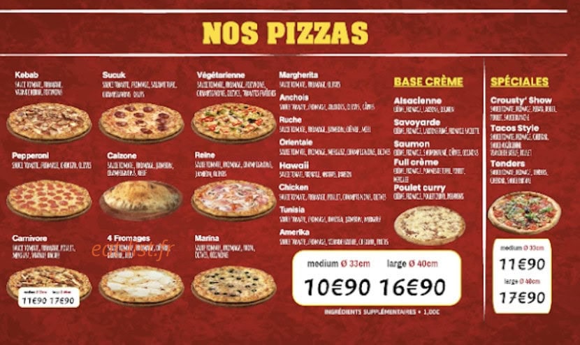 Crousty'show — carte page 1