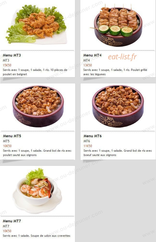 Fuji Sushi — carte page 14