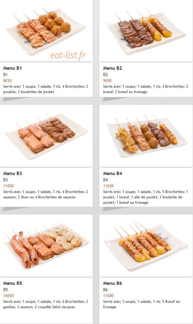 Fuji Sushi — carte page 5
