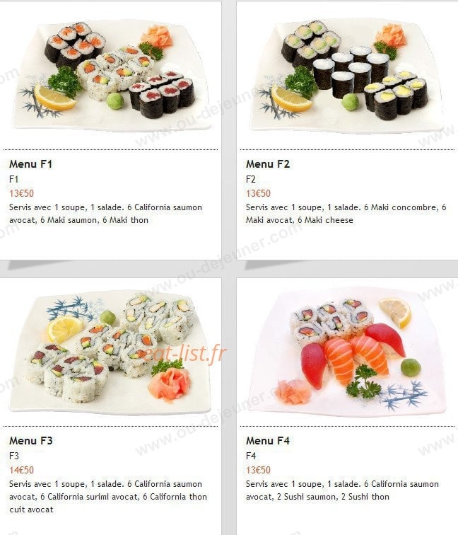Fuji Sushi — carte page 12