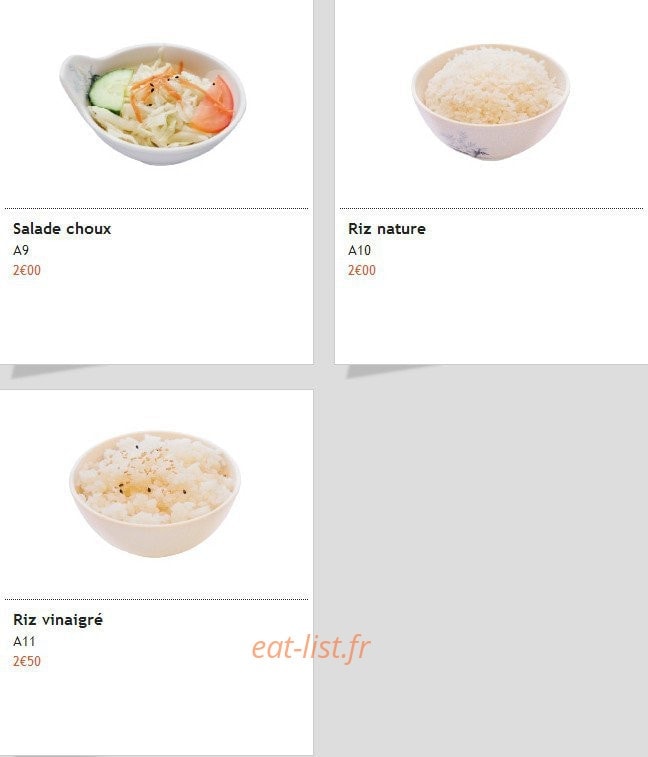 Fuji Sushi — carte page 3