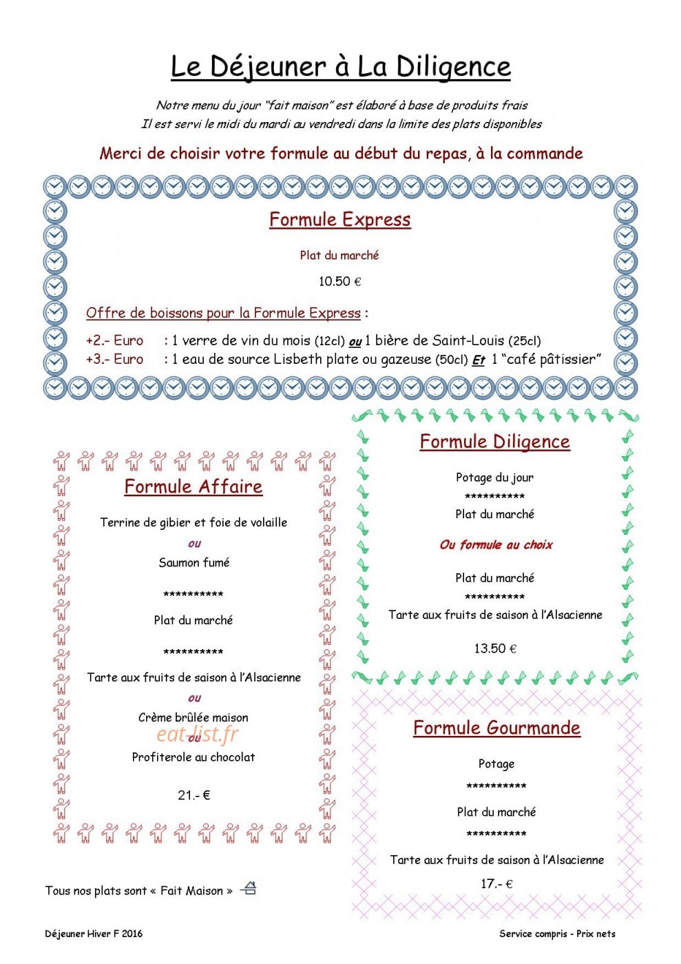 La Diligence — carte page 5