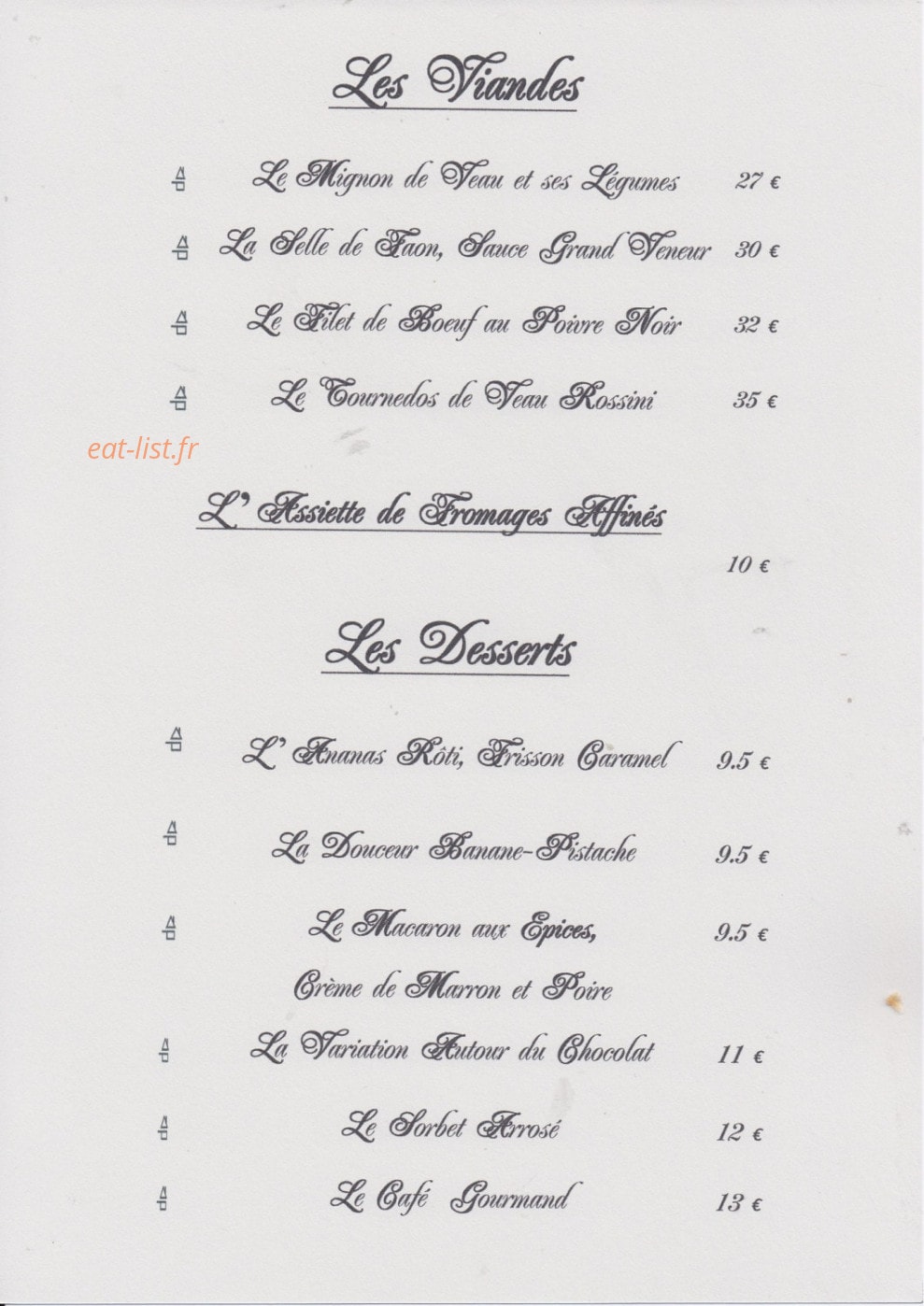 Le Trianon — carte page 2