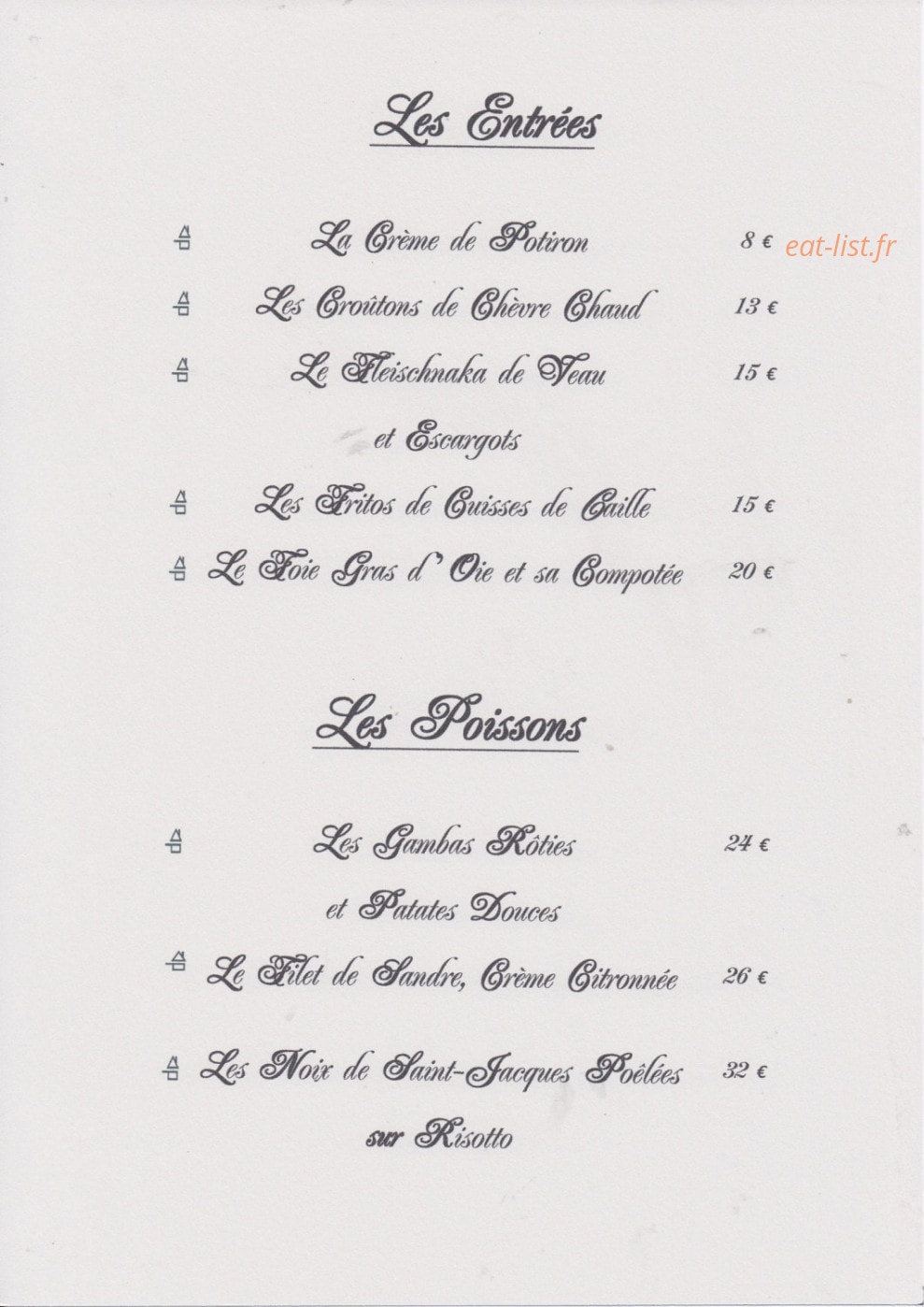 Le Trianon — carte page 1