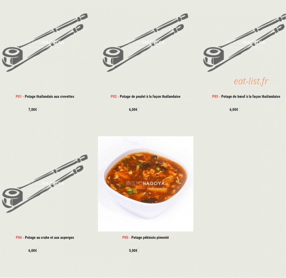Nagoya Sushi — carte page 25